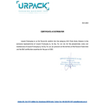 Дилерский сертификат Urmak/Urpack 2022