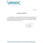 Дилерский сертификат Urmak/Urpack 2023